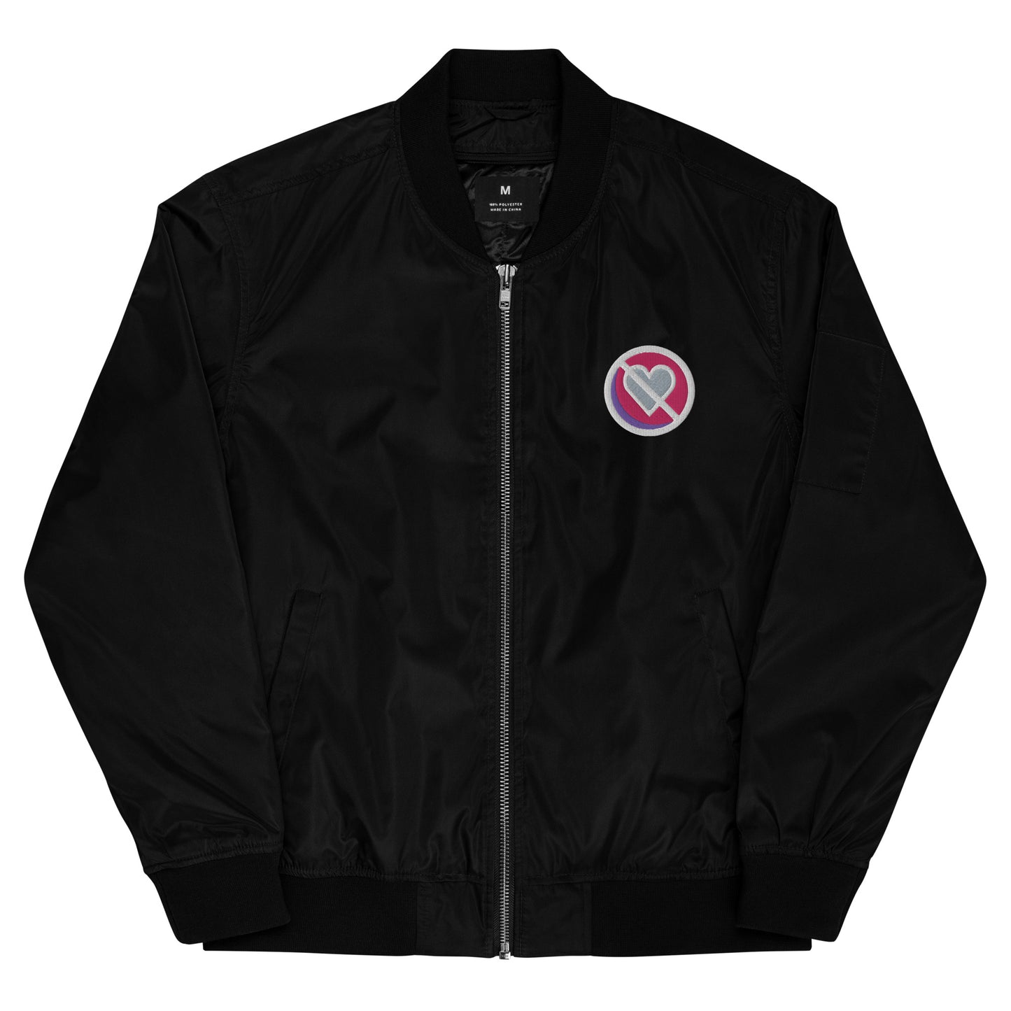 !Love (No Love) Premium recycled bomber jacket